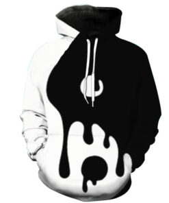 Men Yin Yang 3D Full Print Black White Simple Streetwear Harajuku hood