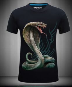 3d oversized short sleeve shirt men's shirt 3D cobra round neck T shirt 5XL 6XL rock cotton shirts animals