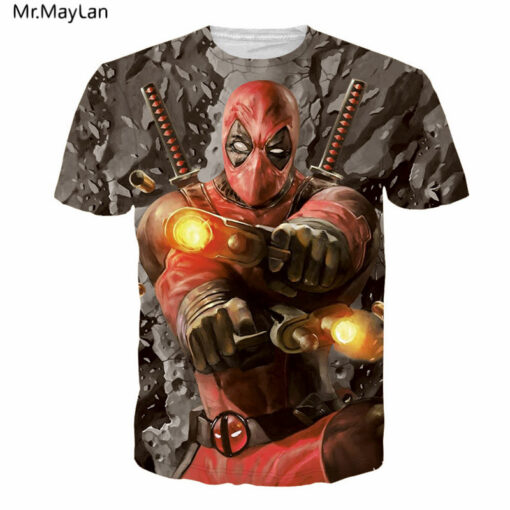 Deadpool times 3D printing t-shirt tops summer casual women's shirts men shirt