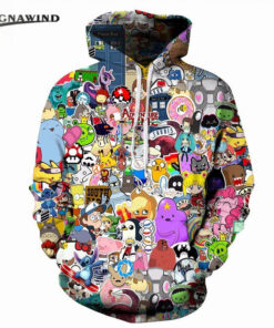 cartoon characters animated Hooded men Cap / women hooded sweatshirts 3d