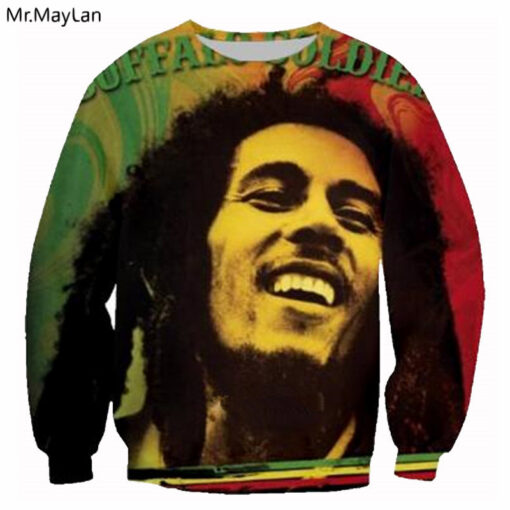 pop Jamaica reggae singer Bob Marley 3D Print Sweatshirts Men / Women Hiphop