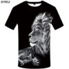 Lion Brand black T shirt 3d funny clothes men casual shirt Street