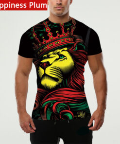 Rasta clothing Animal print short sleeve shirt men 3d Funny Clothing