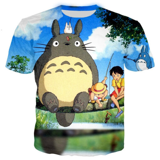3D animated classic T-shirt printing women / men's short sleeve shirt Totoro