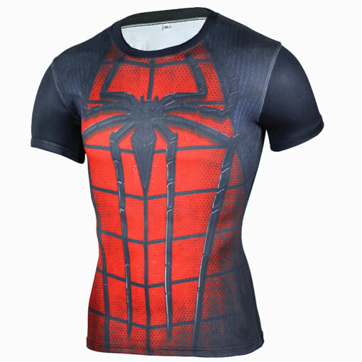 Men compression shirt gyms 3D casual short-sleeve shirt printability