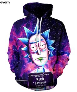 Rick and Morty space galaxy sweatshirt 2018 Autumn Winter Women Hooded Men Wanted